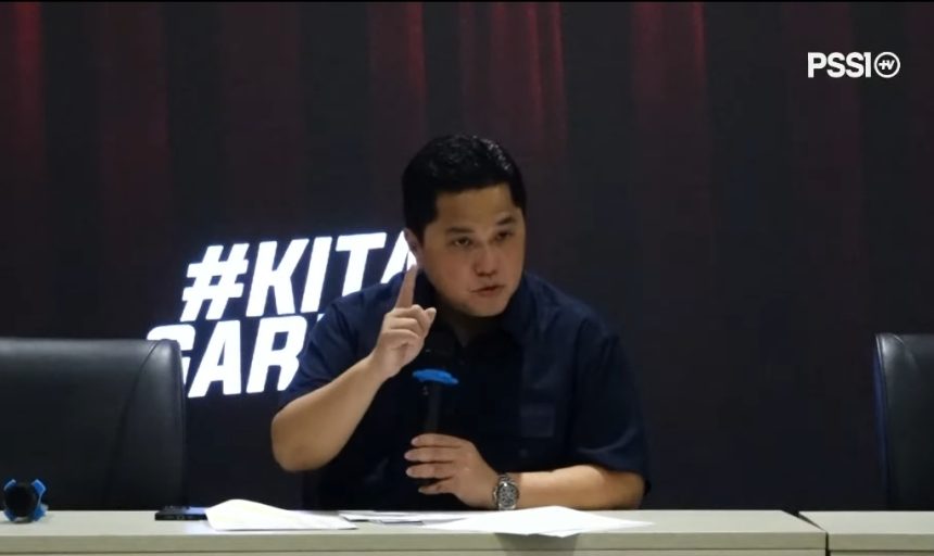 turunminum.id Presiden Jokowi Dukung Erick Thohir untuk Basmi Mafia di Sepak Bola Indonesia
