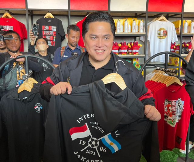 turunminum.id Indonesia Lawan Argentina, Erick Thohir Hadirkan UMKM Jadi Ekosistem Industri Sepak Bola