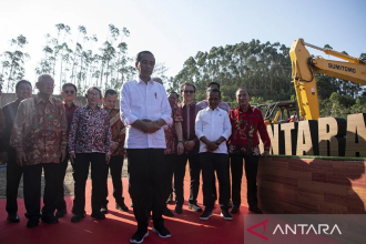 turunminum.id Jokowi Groundbreaking National Training Center PSSI di Kawasan IKN