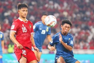 Potret Hokky Caraka di Laga Timnas Indonesia Kontra Brunei Darussalam (foto: Instagram)