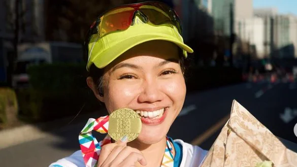 turunminum.id Yura Yunita Bangga Finish 42 KM Tokyo Marathon 2024