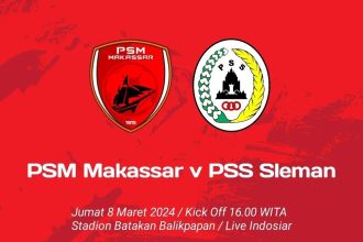 turunminum.id Prediksi Skor PSM Makassar Vs PSS Sleman, Juku Eja Petik Tiga Poin Penuh?