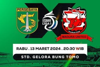 turunminum.id Prediksi Skor Persebaya Surabaya Vs Madura United, Duel Sengit Derbi Suramadu