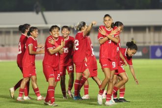 Potret laga uji Timnas Putri Indonesia Vs Singapura (foto: Instagram)