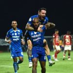 David da Silva merayakan golnya ke gawang Bali United (Foto: Persib.id/ Barly Isham)