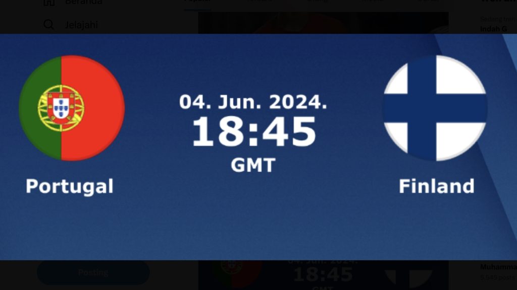 turunminum.id Eropa UEFA Prediksi Skor Portugal vs Finlandia, 5 Juni: Lineup, Head-to-Head, dan Preview Prediksi Skor Portugal vs Finlandia, 5 Juni: Lineup, Head-to-Head, dan Preview (foto: twitter)