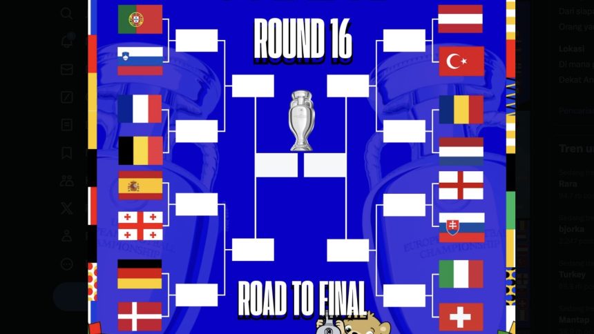 Klasemen Akhir dan Daftar Tim Lolos ke Babak 16 Besar Euro 2024 (foto: twitter)
