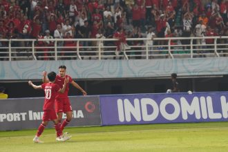 Jens Raven usai cetak gol ke gawang Thailand di final Piala AFF U-19 2024 (Foto: PSSI)