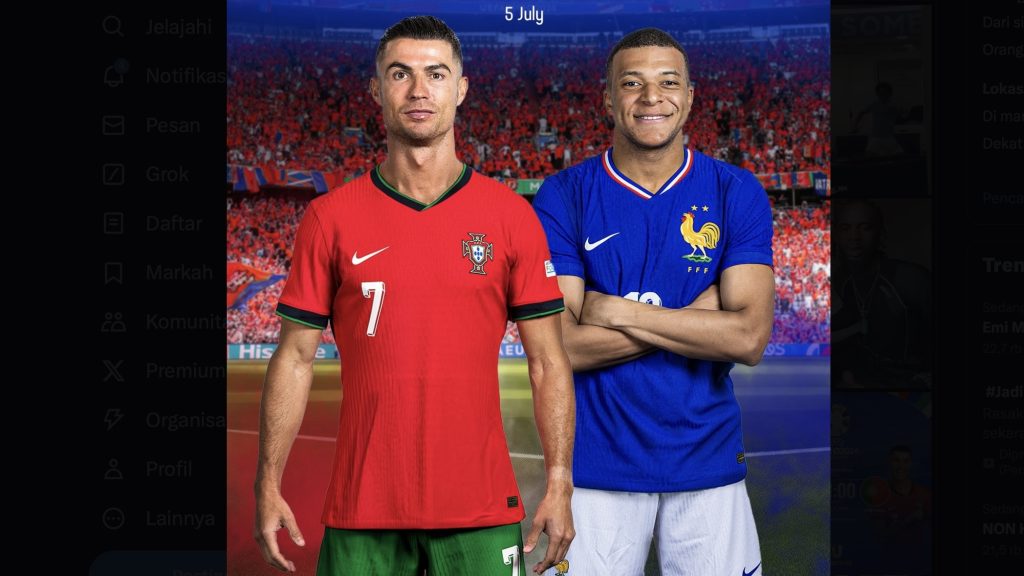 turunminum.id Eropa UEFA Prediksi Pemain Prancis vs Portugal di Perempat Final Euro 2024 Prediksi Pemain Prancis vs Portugal di Perempat Final Euro 2024 (foto: twitter)