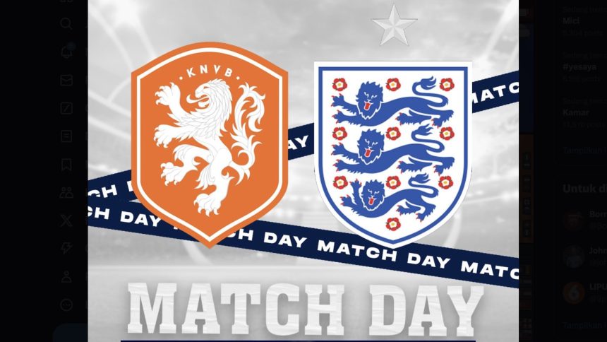Pratinjau Semifinal Euro 2024: Belanda vs Inggris (foto: twitter)