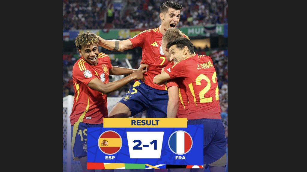 turunminum.id Eropa UEFA Spanyol Tembus Final Euro 2024 Setelah Kalahkan Prancis 2-1 Spanyol Tembus Final Euro 2024 Setelah Kalahkan Prancis 2-1 (foto: instagram)
