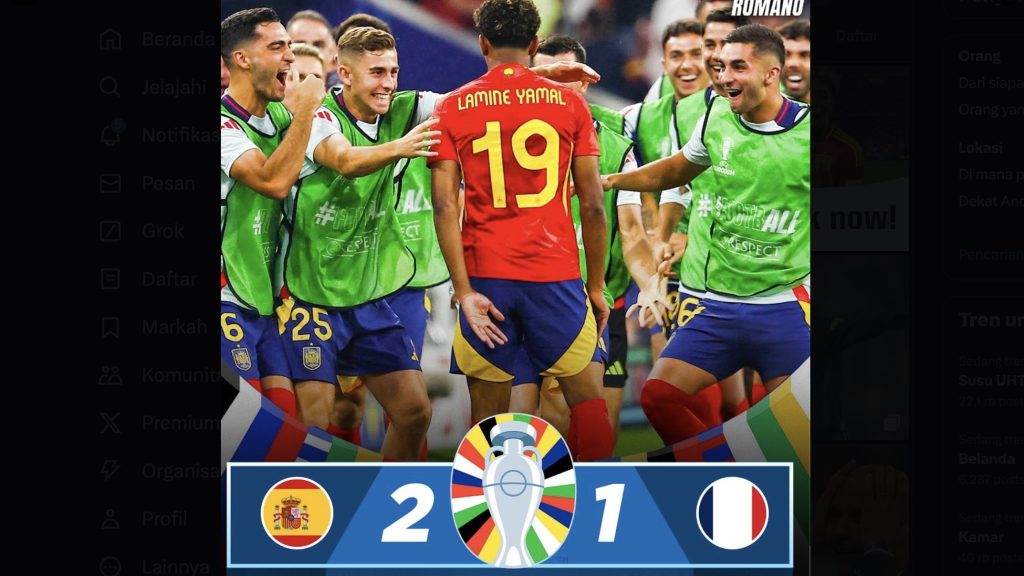 turunminum.id Eropa UEFA Euro 2024: Deschamps Akui Performa Buruk Prancis vs Spanyol Euro 2024: Deschamps Akui Performa Buruk Prancis vs Spanyol (foto: twitter)