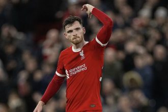 Kabar Buruk Liverpool : Cedera Andrew Robertson di Pramusim (foto: x)