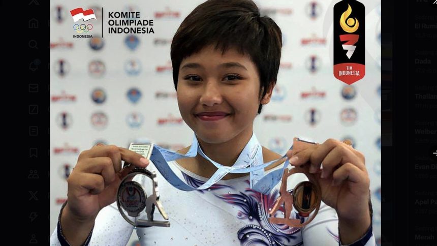Rifda Irfanaluthfi: Atlet Gymnastik Indonesia Olimpiade Paris 2024 (foto: x)