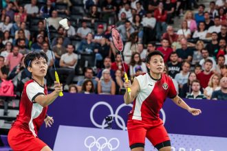 Apriani Rahayu/Siti Fadia kalah di laga pertama Olimpiade Parus 2024 (Foto: PBSI/Badmintonphoto/Mikael Ropars)