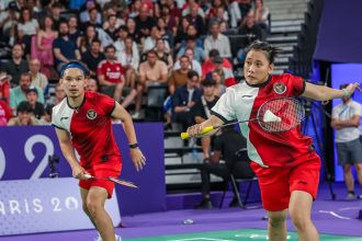 Rinov Rivaldy/Pitha Haningtyas Mentari tersingkir dari Olimpiade Paris 2024 (Foto: PBSI/Badmintonphoto/Mikael Ropars)