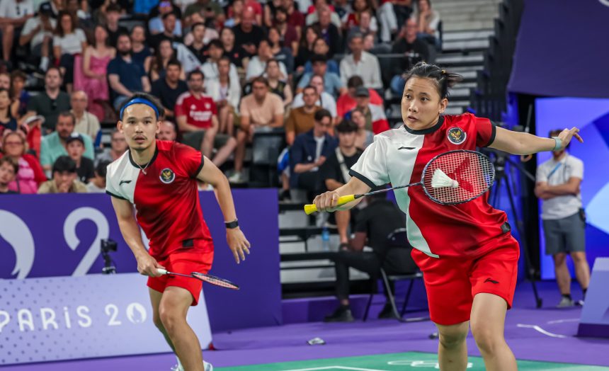 Rinov Rivaldy/Pitha Haningtyas Mentari tersingkir dari Olimpiade Paris 2024 (Foto: PBSI/Badmintonphoto/Mikael Ropars)