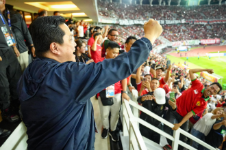 Ketum PSSI Erick Thohir akui magis sakti Stadion Gelora Bung Tomo Surabaya di final piala AFF U-19 2024, Senin (29/7/2024). (Foto:PSSI)