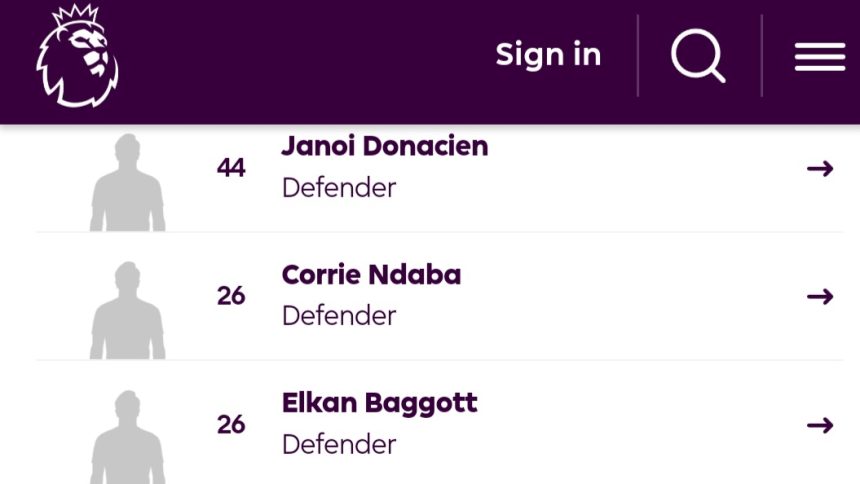 Nama Elkan Baggott didaftarkan Ipswich Town untuk Premier League 2024/24 (Foto: Premierleague.com)