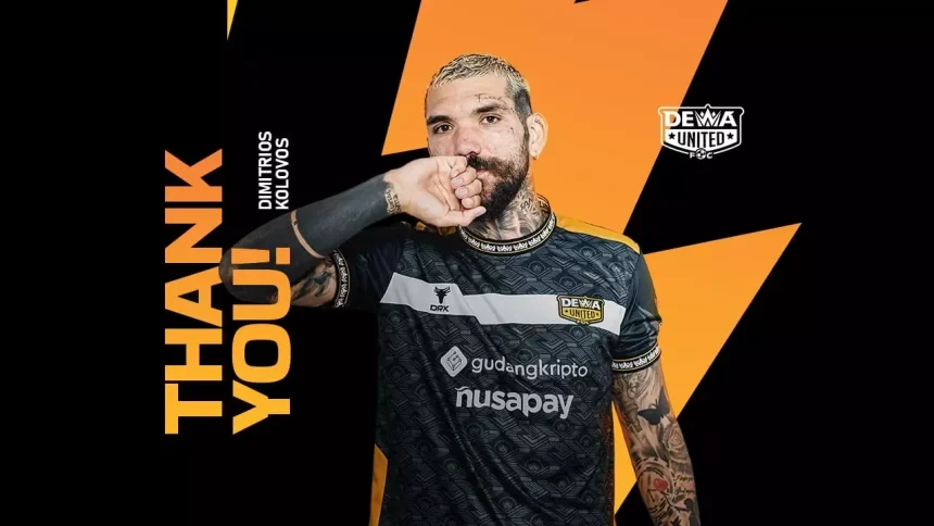 Dewa United berpisah dengan gelandang asing, Dimitris Kolovos (Foto: Dewa United)