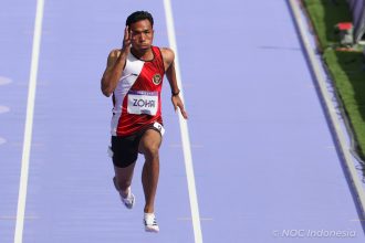 Sprinter Indonesia, Lalu Zohri di Olimpiade Paris 2024 (Foto: NOC Indonesia/Naif)