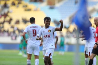 Pemain Persik Kediri, Supriadi rayakan gol perdana untuk tim (Foto: Liga Indonesia Baru)