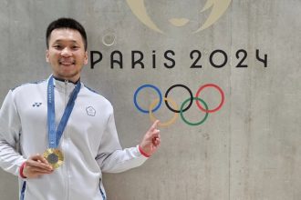 Lee Yang dan Wang Chi-Lin: Emas Pada di Paris 2024 (foto: x)