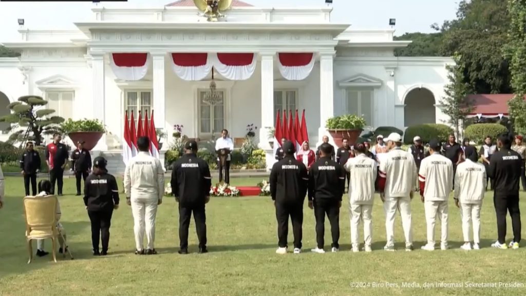 turunminum.id Ragam Presiden Jokowi Serahkan Bonus Olimpiade 2024, Peraih Emas Dapat Rp6 Miliar Bonus Rp1,65 Miliar bagi Atlet Emas Paris 2024 (foto: x)