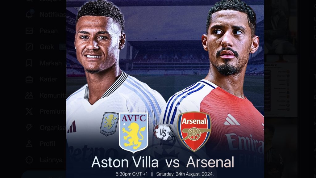 turunminum.id Inggris Prediksi Aston Villa vs Arsenal: Duel Sengit Prediksi Aston Villa vs Arsenal: Duel Sengit (foto: x)
