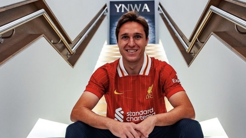 Federico Chiesa Disambut You'll Never Walk Alone (foto: x)