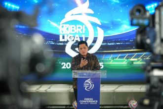 Erick Thohir saat launching Liga 1 2024 (Foto: PSSI)