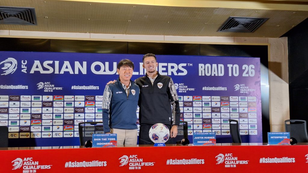 turunminum.id Timnas Presiden Jokowi Akan Saksikan Langsung Timnas Indonesia vs Australia Shin Tae-yong dan Justin Hubner jelang lawan Australia (Foto: Turunminum.id/da Yerimon)