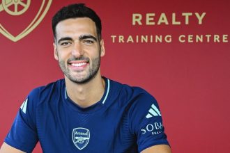 Arsenal Tanpa Merino: Cedera Bahu, Absen 7 Pekan (foto: x)