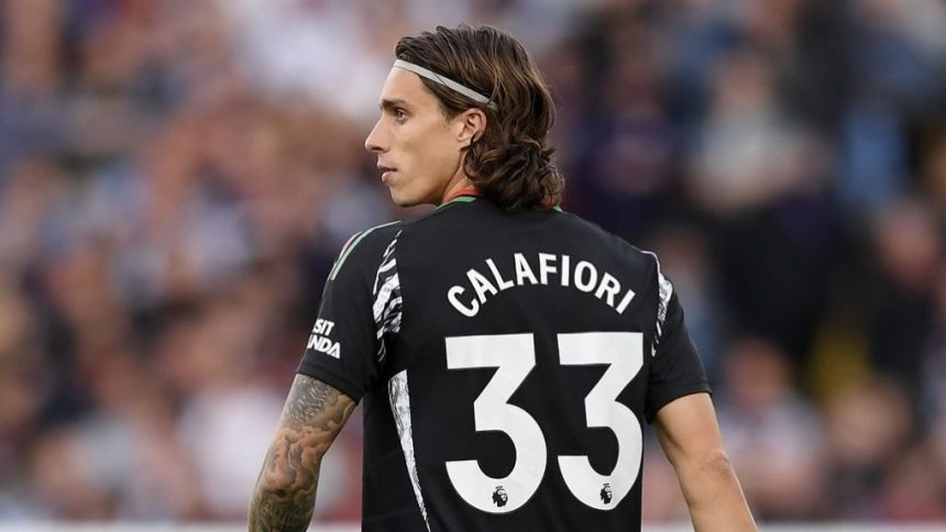 Kabar Baik Arsenal: Cedera Calafiori Tidak Berat (foto: x)