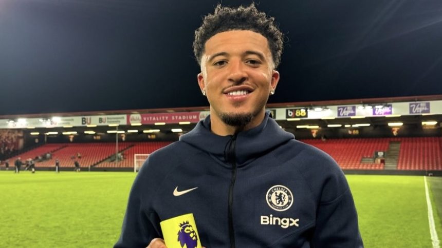 Jadon Sancho Beri Kemenangan Chelsea di Debutnya (foto: x)