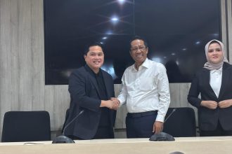 Erick Thohir membahas soal Mees Hilgers dan  Eliano Reijnders (Foto Turunminum.id/da Yerimon)