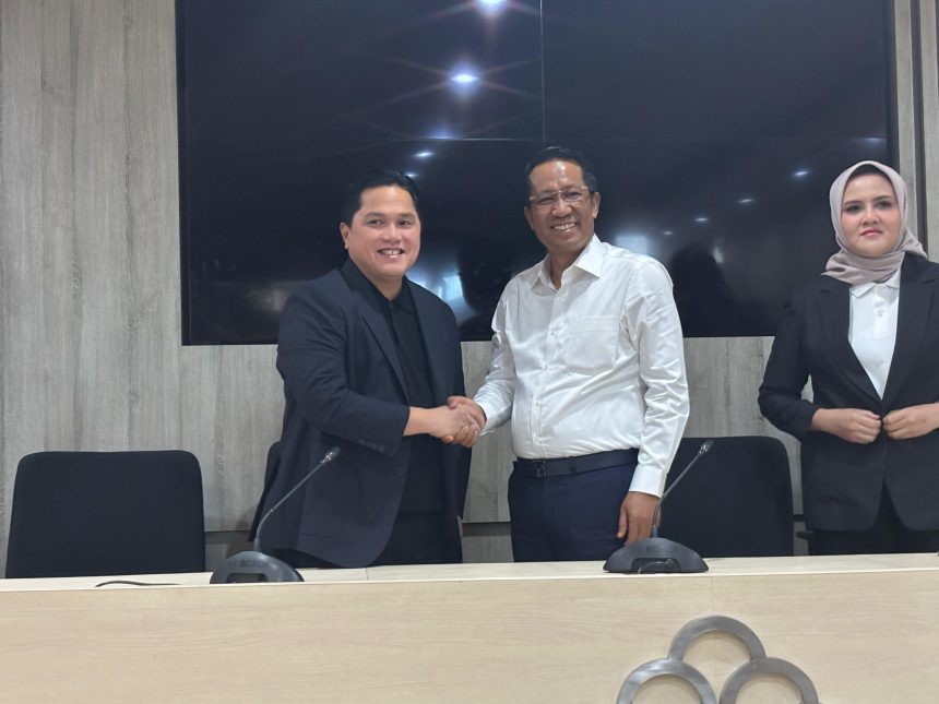 Erick Thohir membahas soal Mees Hilgers dan  Eliano Reijnders (Foto Turunminum.id/da Yerimon)