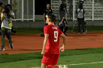 Jens Raven tampil di Kualifikasi Piala Asia U-20 2024 (Foto: Turunminum.id/Rifqi Dian Saputra)