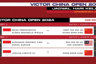 turunminum.id Jadwal Semifinal China Open 2024: Tiga Wakil Indonesia Siap Beraksi