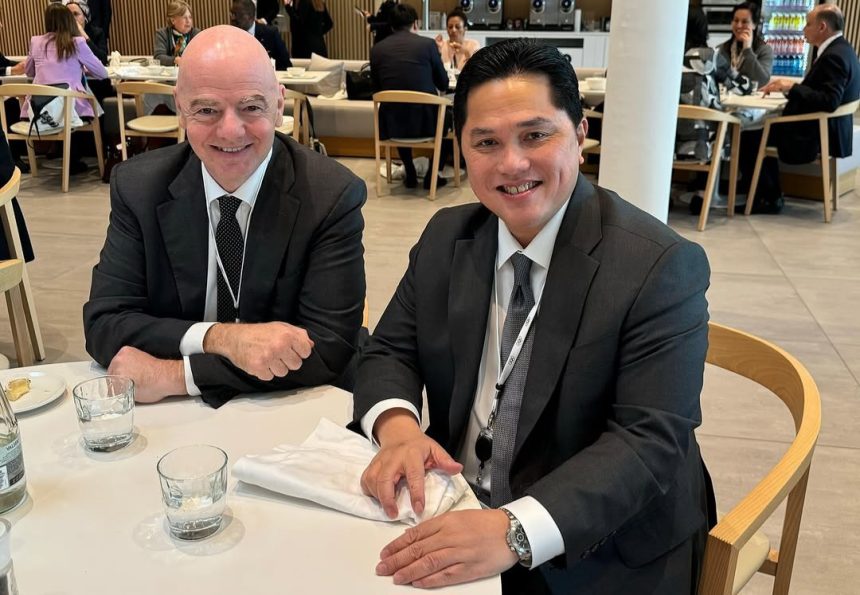 Erick Thohir ketemu Presiden FIFA, Gianni Infantino (Foto: Instagram/@erickthohir)