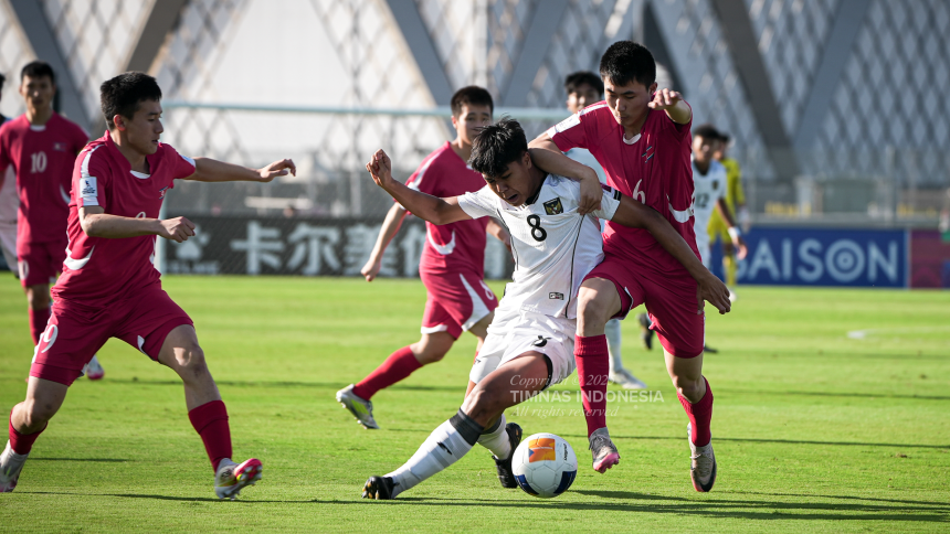 Timnas Indonesia U-17 vs Korea Utara U-17 di Piala Asia U-17 2025 (Foto: PSSI)
